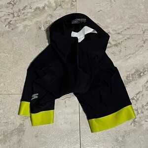 Specialized Size Medium Roubaix RBX Padded Cycling Shorts Black Yellow Pre-owned